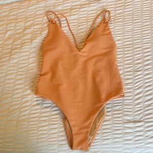 La Hearts Orange One Piece Swimsuit